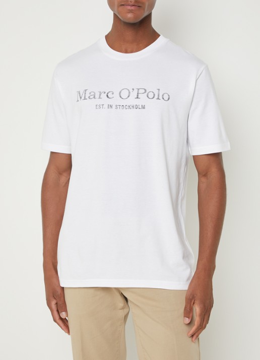 Marc O'Polo T-shirt van  katoen met logo