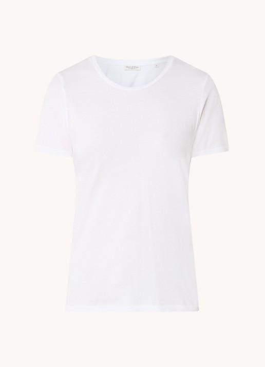 Marc O'Polo T-shirt van katoen - voorkant 2 wit