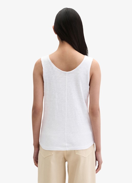 Marc O'Polo Tanktop met ronde hals - achterkant white-0163 / wit