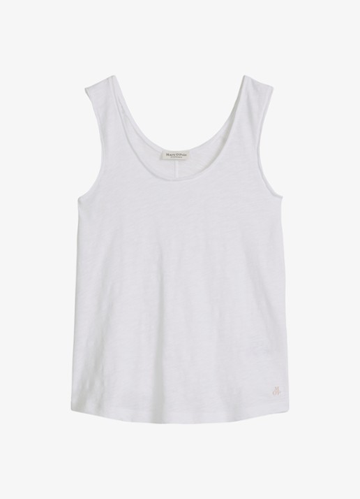 Marc O'Polo Tanktop met ronde hals - voorkant 2 white-0163 / wit