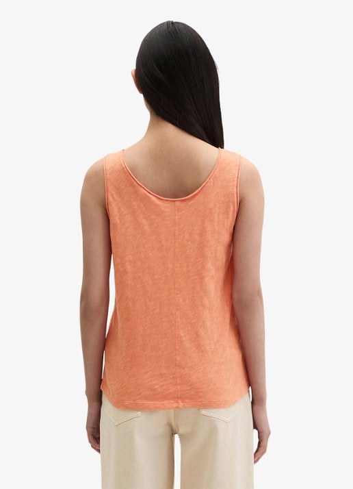 Marc O'Polo Tanktop met ronde hals - achterkant 4 warm orange-9326 / oranje