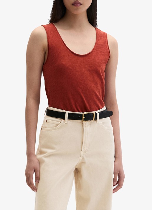 Marc O'Polo Tanktop met ronde hals - detail 3 tall poppy-6896 / paars