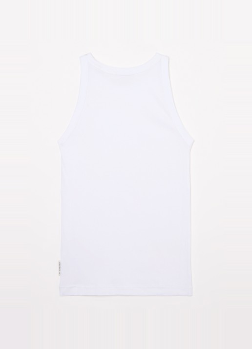 Marc O'Polo Tanktop van  katoen met ribstructuur - voorkant 3 wit