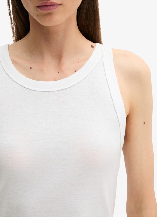 Marc O'Polo Tanktop van  katoen met ribstructuur - detail 6 wit