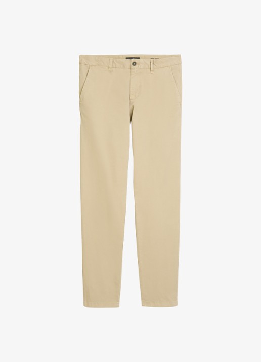 Marc O'Polo Tapered fit chino in katoenblend - voorkant pure cashmere-2343 / beige