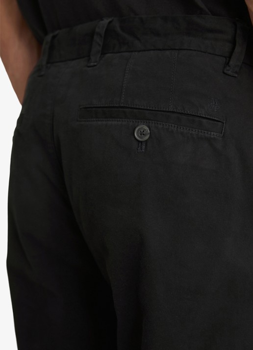 Marc O'Polo Tapered fit chino in katoenblend - detail 5 black-990 / zwart