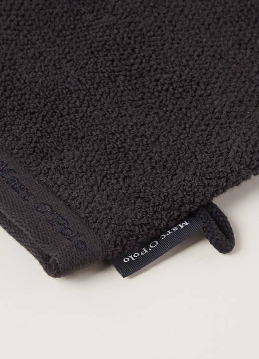 Marc O'Polo Timeless washand - 600 gr/m2 - 16 x 22 cm - detail 3 zwart