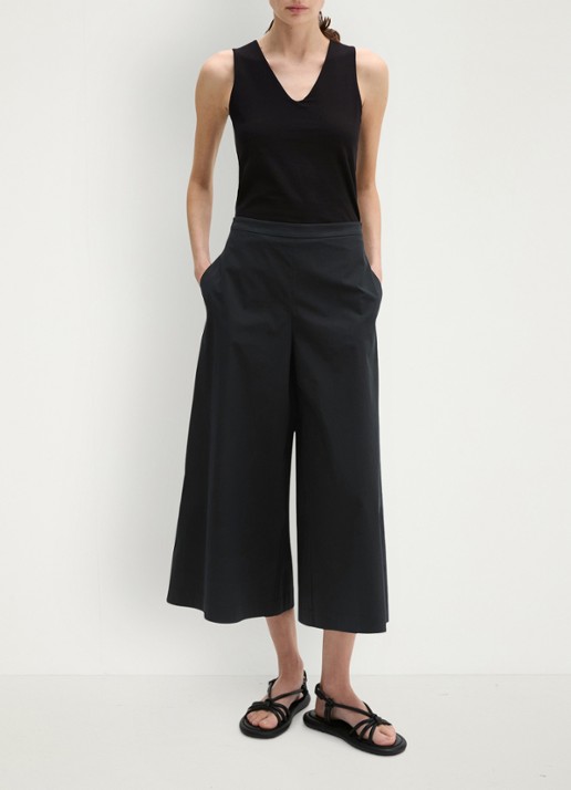Marc O'Polo Top met V-hals - voorkant 5 black / zwart