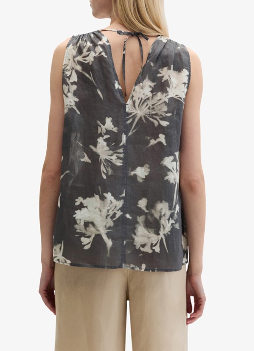 Marc O'Polo Tuniek met print en V-hals - achterkant dark grey_multi_03-0534 / grijs