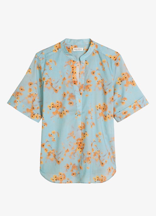 Marc O'Polo Tuniek met print - voorkant medium blue_multi_04-4931 / blauw