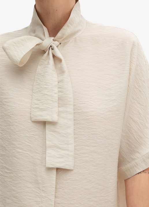 Marc O'Polo Tuniek met sjaalkraag - detail 2 beige