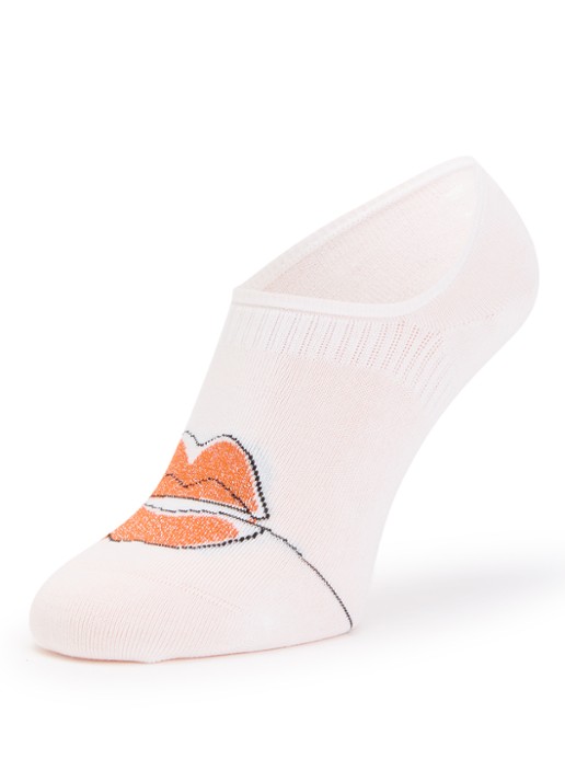 MarcMarcs Carol kousenvoetjes in katoenblend met glitter in 2-pack - detail orange