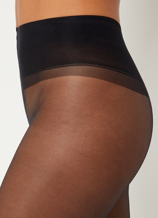 MarcMarcs Comfort panty in 20 denier  - detail 4 zwart