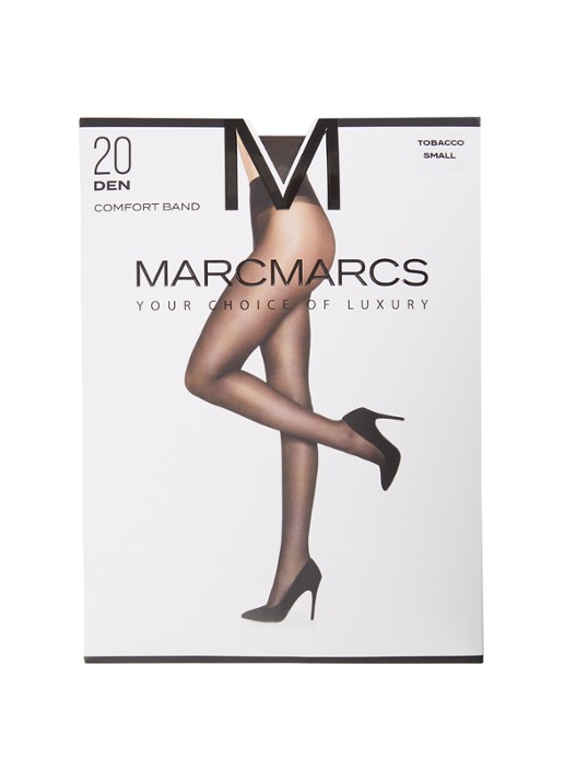 MarcMarcs Comfort panty in 20 denier  - voorkant 3 donkerbruin