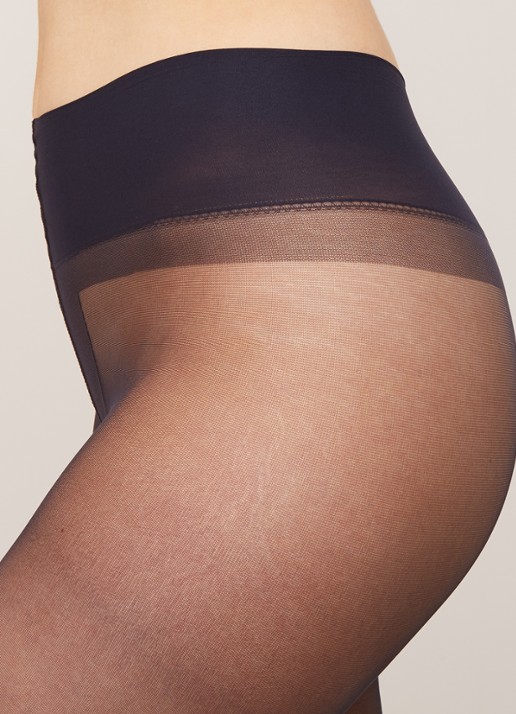 MarcMarcs Comfort panty in 20 denier  - detail 2 donkerblauw