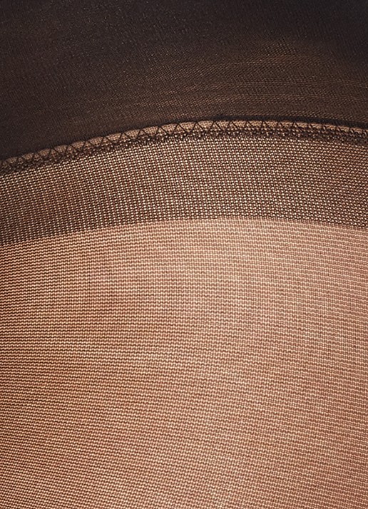 MarcMarcs Comfort panty in 40 denier met zijdeglans - detail diepzwart