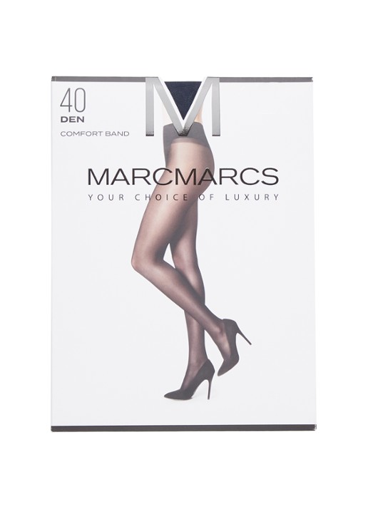 MarcMarcs Comfort panty in 40 denier met zijdeglans - voorkant donkerblauw