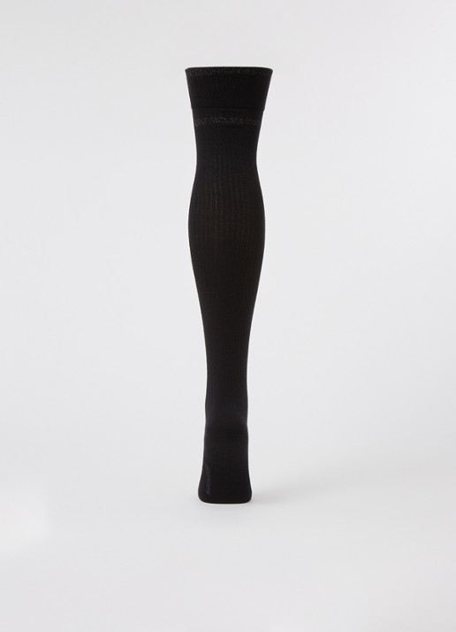 MarcMarcs Feline kniekousen met lurex - voorkant 2 zwart