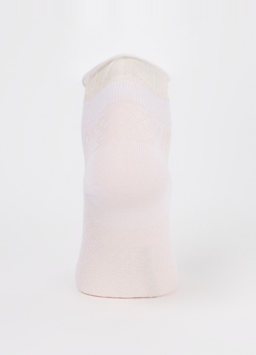 MarcMarcs Hazel sokken met lurex en logo - voorkant 3 wit