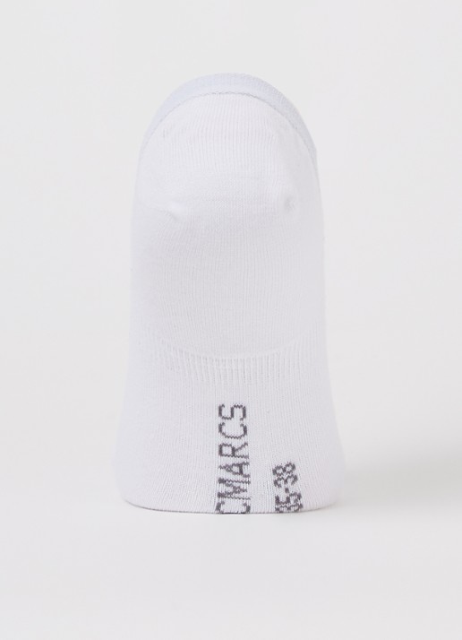 MarcMarcs Invinsible sneakersokken in 2-pack - voorkant 3 wit