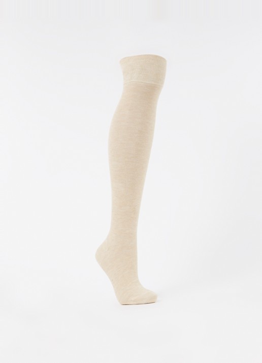 MarcMarcs Kniekousen in kasjmierblend - voorkant beige