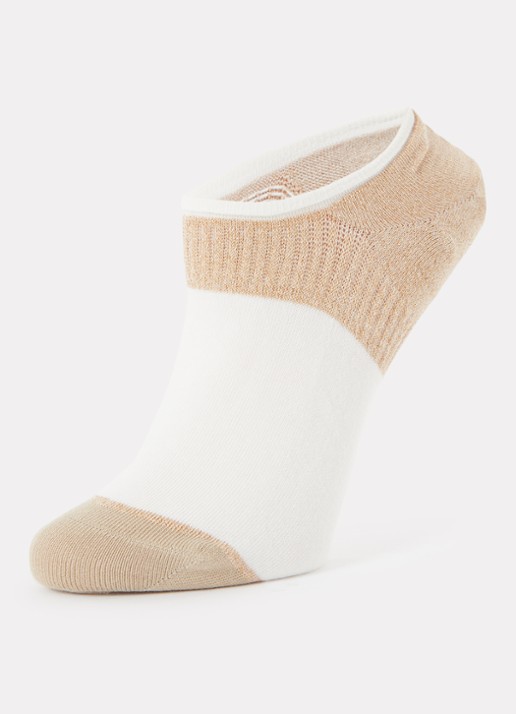 MarcMarcs Livia sneakersokken met lurex - detail 3 gebroken wit