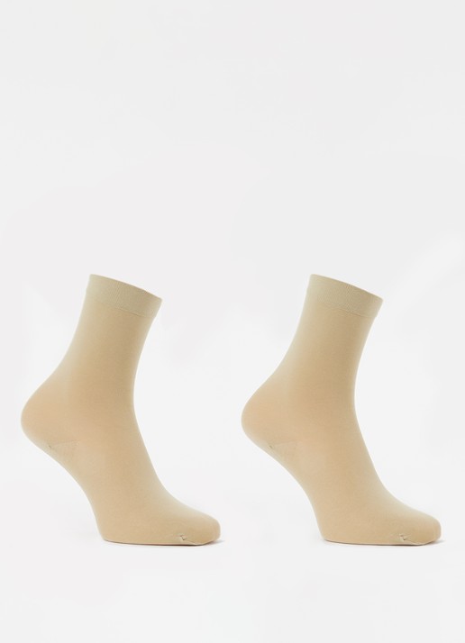 MarcMarcs Moscow sneakersokken met glitter in 2-pack - voorkant lindegroen