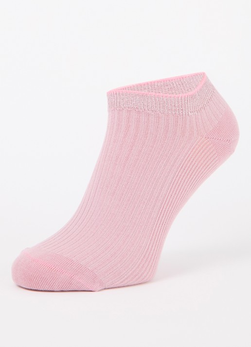 MarcMarcs Moscow sneakersokken met lurex in 2-pack - detail roze