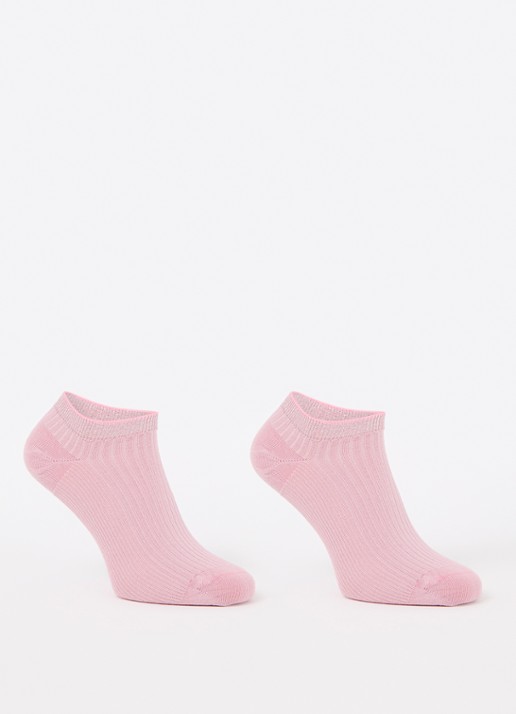 MarcMarcs Moscow sneakersokken met lurex in 2-pack