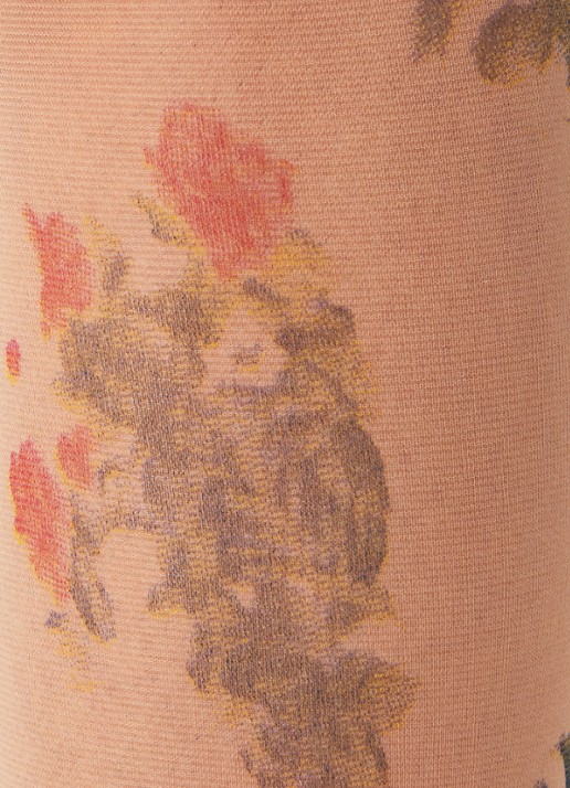 MarcMarcs Panty met bloemenprint in 20 denier - detail 3 camel