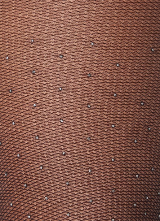 MarcMarcs Panty met steentjes in 30 denier - detail zwart