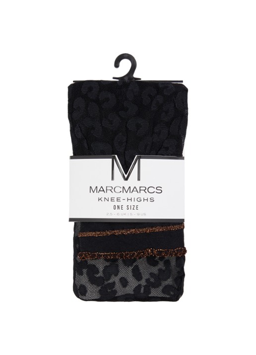 MarcMarcs Pantykousen met panterprint en lurex in 30 denier