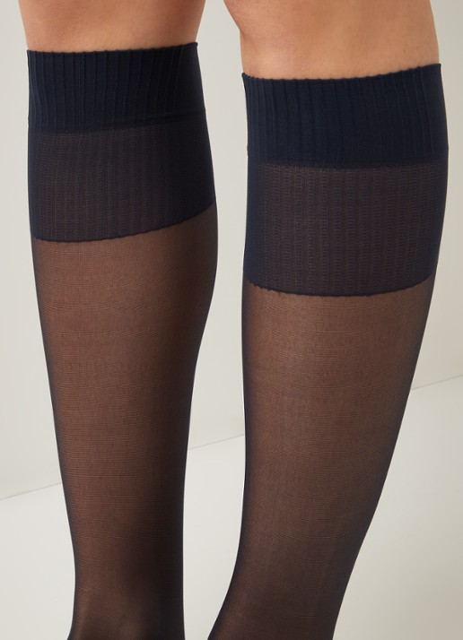 MarcMarcs Pantysokken in 20 denier - detail 3 donkerblauw