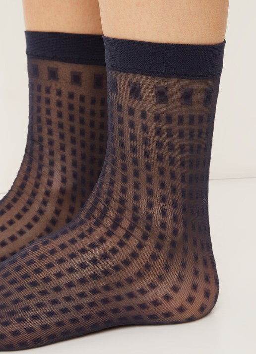 MarcMarcs Pantysokken met print - detail 3 donkerblauw