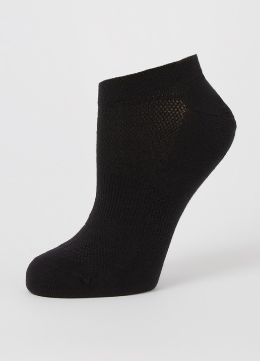 MarcMarcs Sneakersokken in 2-pack - detail zwart