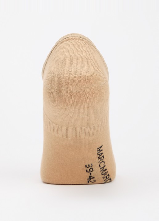 MarcMarcs Sneakersokken in 2-pack - voorkant 2 beige