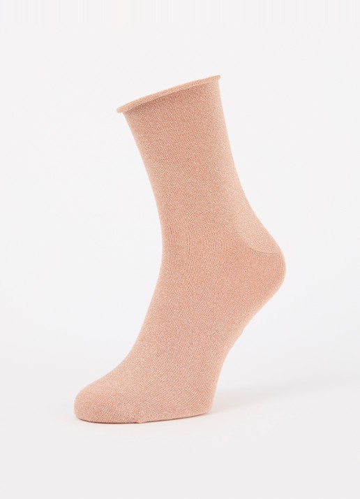 MarcMarcs Sokken met lurex in 2-pack - detail 3 abrikoos