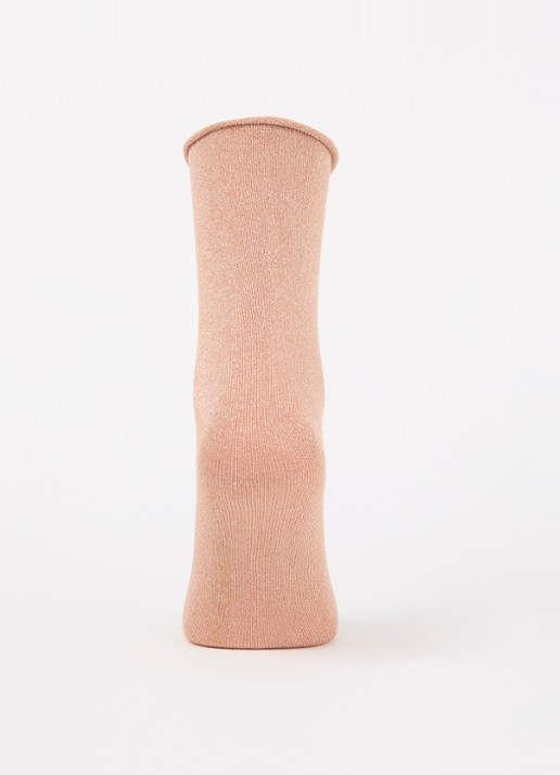 MarcMarcs Sokken met lurex in 2-pack - voorkant 2 abrikoos