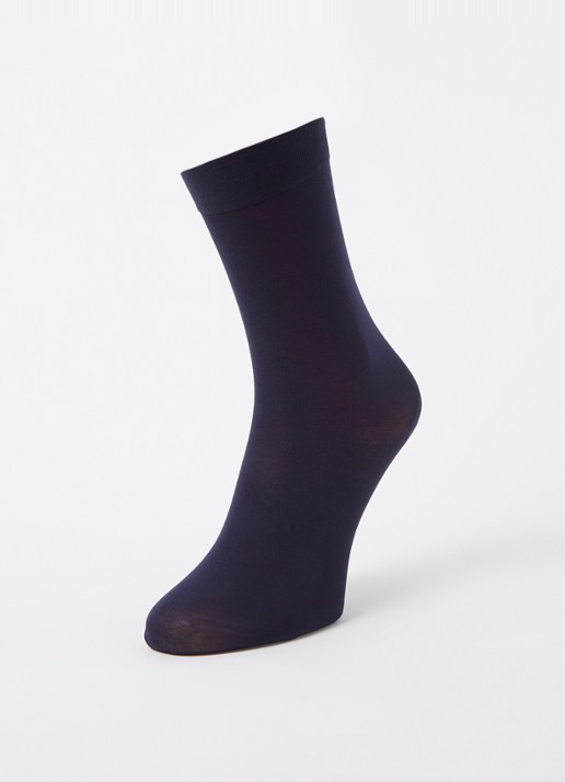MarcMarcs Ultra Fine sokken - detail 3 donkerblauw