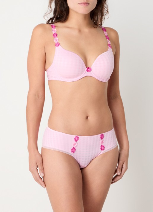 Marie Jo  Avero hipster met ruitdessin en glansdraad - voorkant 5 roze