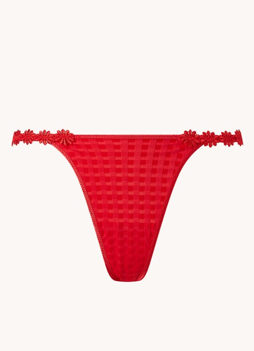 Marie Jo Avero string met borduring - voorkant rood