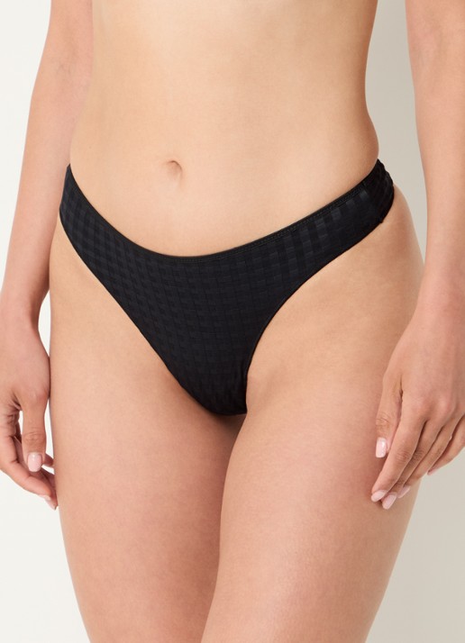 Marie Jo Avero string met ingeweven structuur - detail 6 zwart