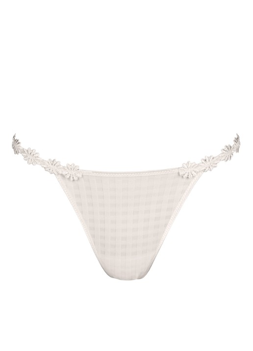 Marie Jo Avero string met ruitdessin - voorkant 3 gebroken wit