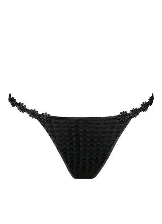 Marie Jo Avero string met ruitdessin - voorkant 2 zwart