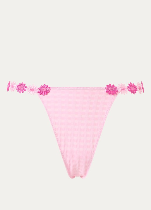 Marie Jo Avero string met ruitdessin - voorkant 4 roze