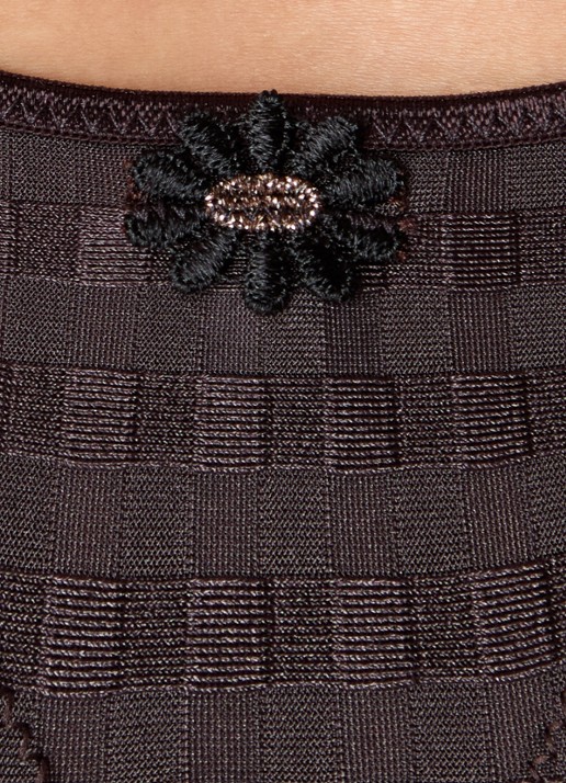 Marie Jo Avero string met ruitdessin - detail 4 donkerbruin