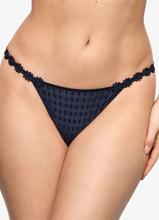 Marie Jo Avero string met ruitdessin - detail 4 donkerblauw