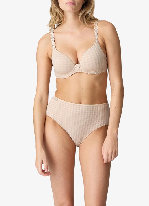 Marie Jo Avero voorgevormde beugel bh met bloemborduring - voorkant 9 beige