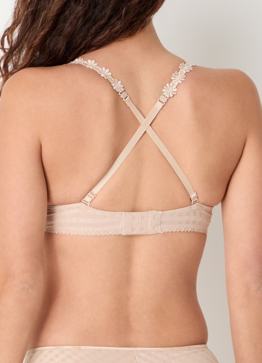 Marie Jo Avero voorgevormde beugel bh met bloemborduring - detail 3 beige