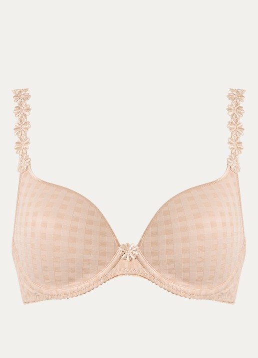 Marie Jo Avero voorgevormde beugel bh met bloemborduring - voorkant 5 beige